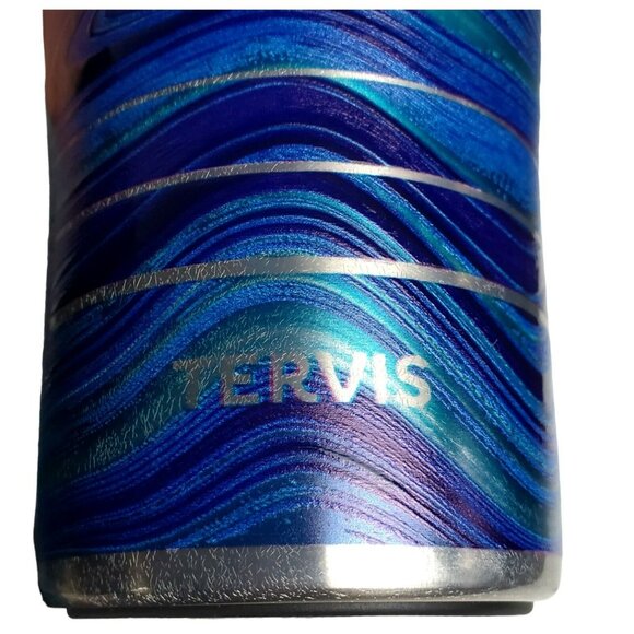 Tervis Tumbler Aqua Gate V3 Insulated Travel Sip Cup Blue Purple Teal Swirl 20oz - Picture 9 of 14
